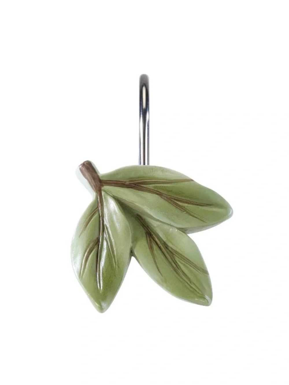 AVANTI NWT 12pc ombré leaves shower curtain hooks
